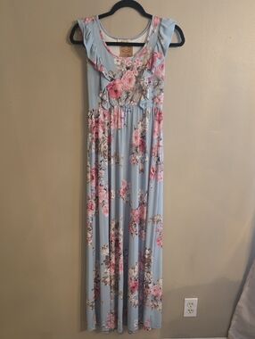 Beeson River Small Sage Floral Maxi Dress